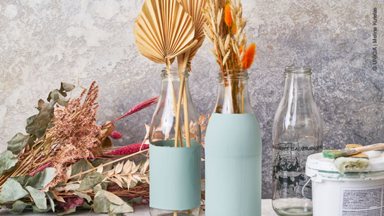 Upcycling: von der Glasflasche zur Vase