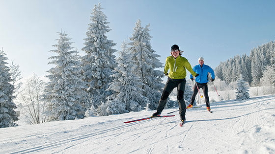 Langlaufen im Schnee