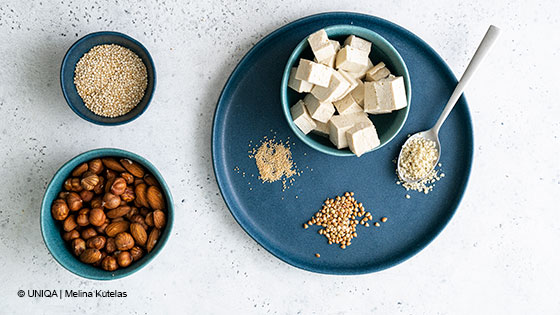 diverse vegane eiweissquellen