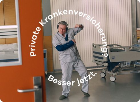 Tanzender Mann im Spital
